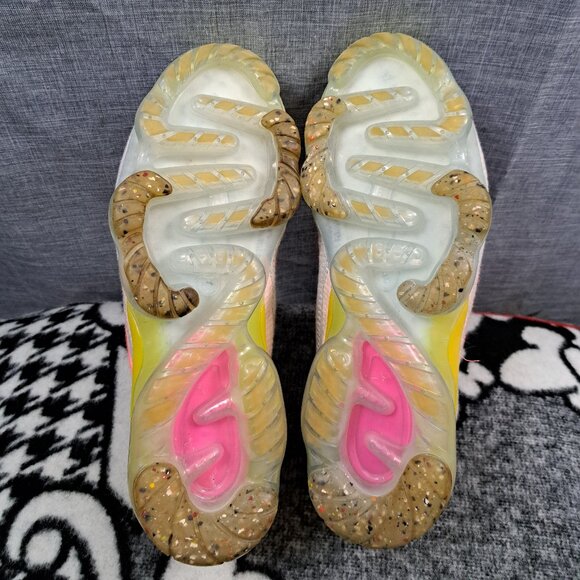 Size 10 Nike Air VaporMax 2021 FK Women DH4088-002 Grey Volt Neon Crimson Sneake - Picture 6 of 12